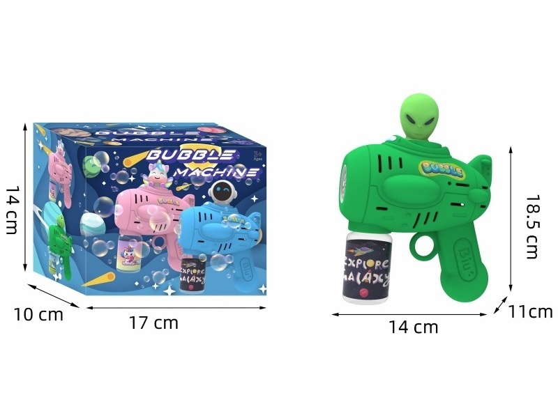 Alien Multi-Hole Light Automatic Bubble Gun