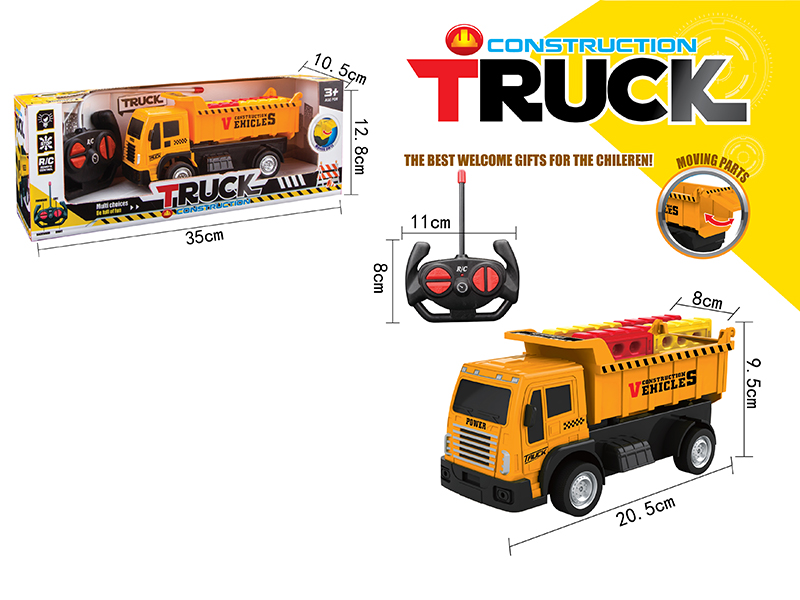Remote Control Engineering Truck With Roadblock