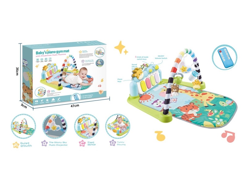 Xiaohu Oval-Shaped Pedal Piano Fitness Stand (With Remote Control Moon Projection Night Light)