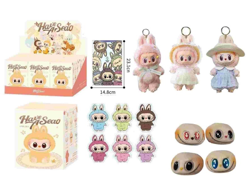 Rabbu Vinyl Face Plush Doll 6Pcs/ Box