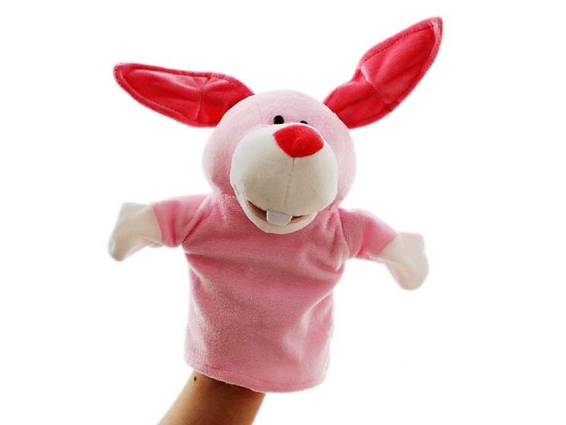 Rabbit Cartoon Animal Hand Puppet Plush Doll