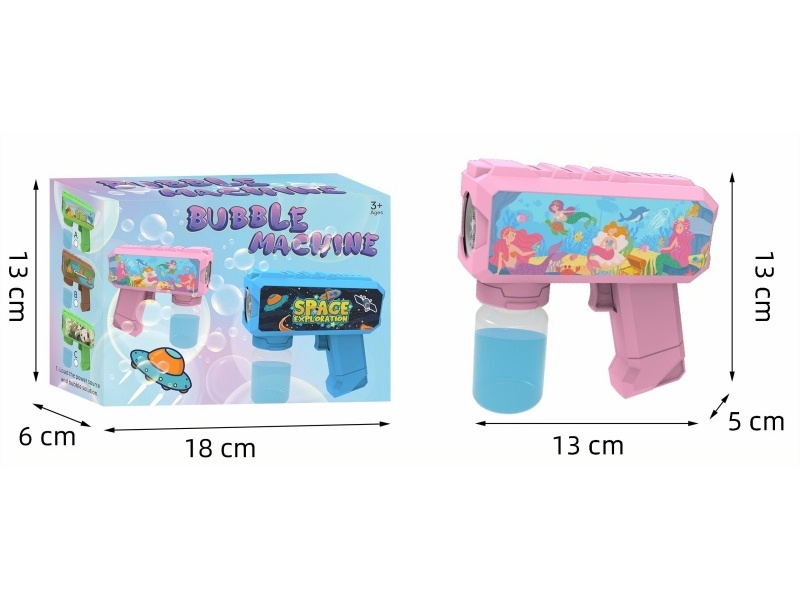 Multi-Hole Light Automatic Bubble Gun (Mermaid)