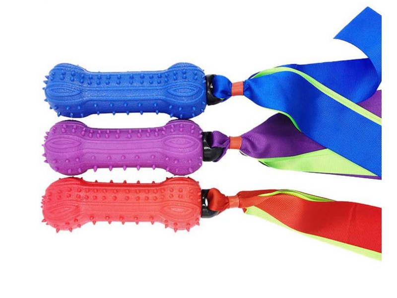 Woven Tape Barbell Pet Toy