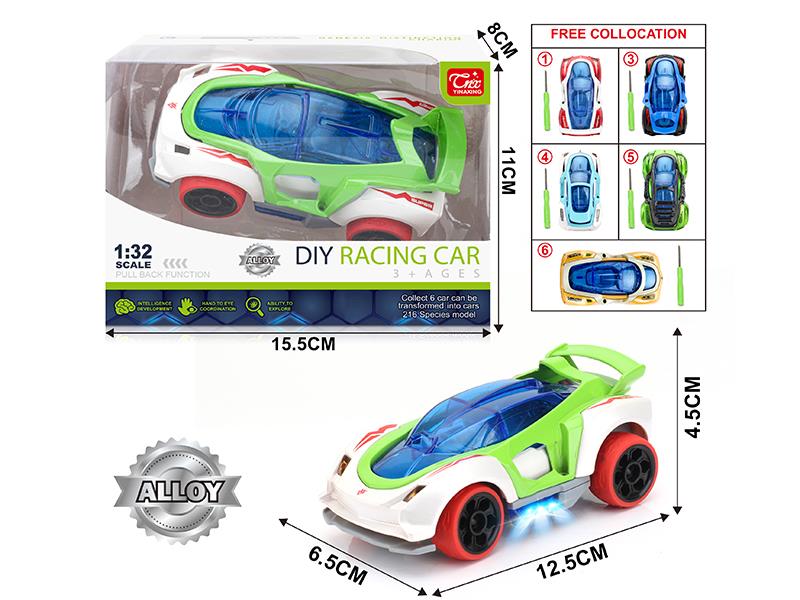 1:32 DIY Pull Back Alloy Racing Car