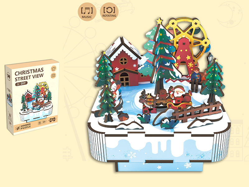 3D Wooden Puzzle Music Box