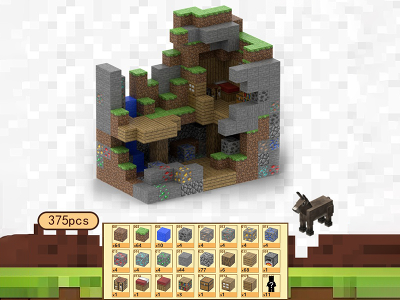 Abandoned Mine Exploration Magnetic Cube Building Blocks 375pcs