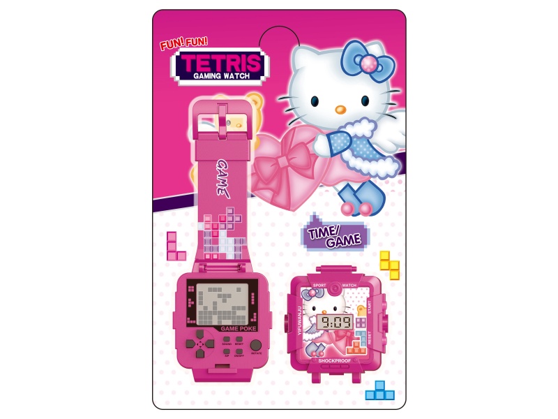 Hello Kitty Tetris Game Electronic Watch