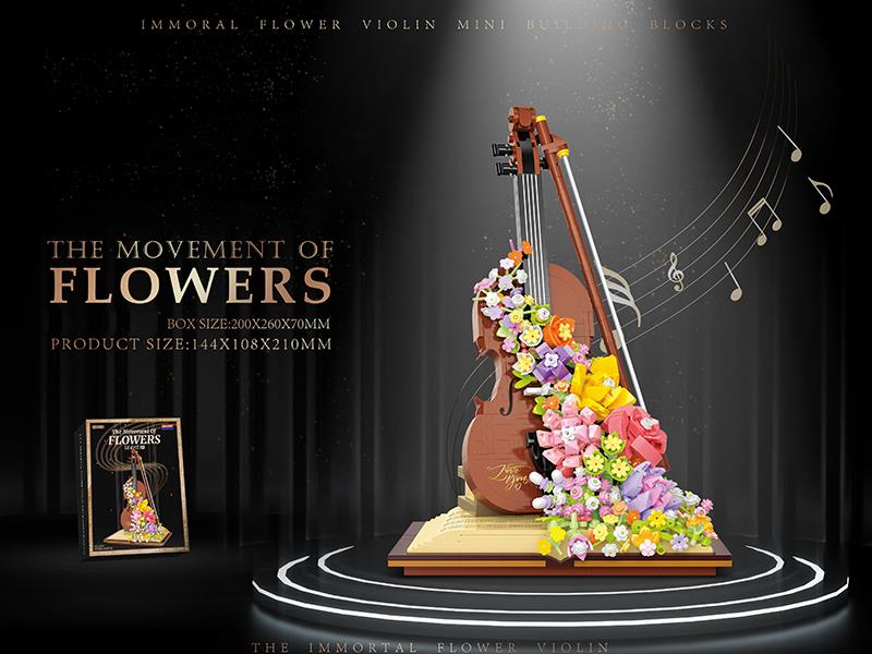 The Immortal Flower Violin Building Blocks 950pcs