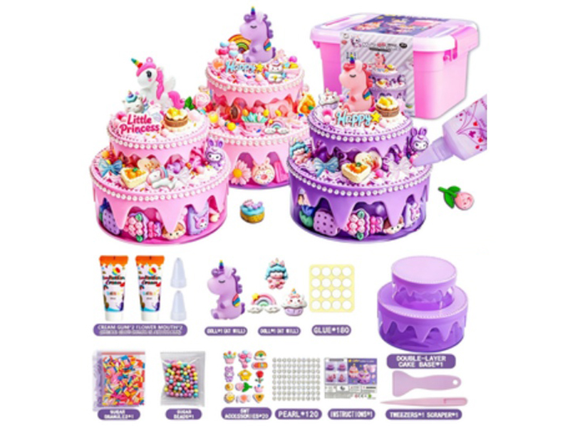 333PCS Guka Unicorn DIY Cream Cake Set