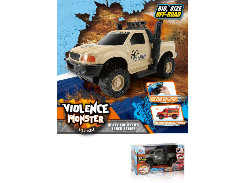 1:12 Firewheel Military Pickup Truck Inertia Vehicle