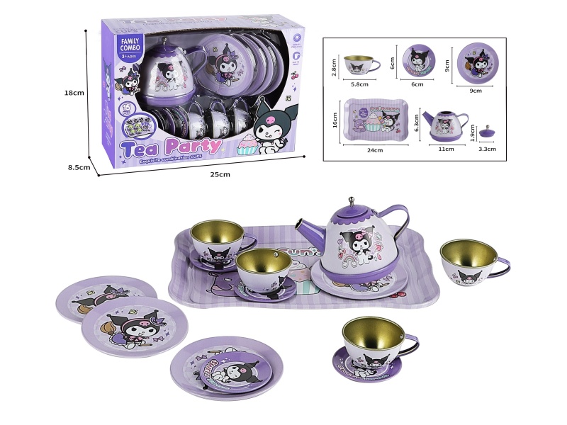 Kuromi Printed Tea Set 15PCS