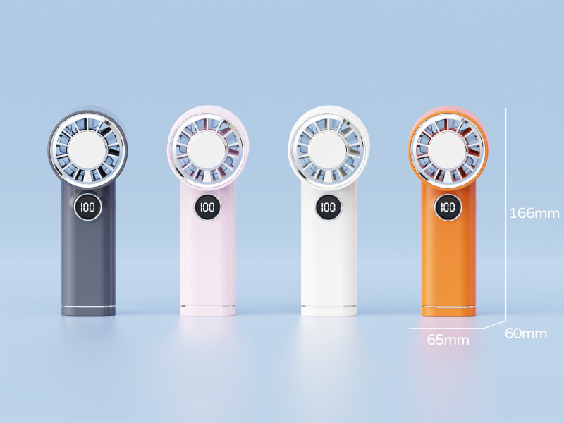 High-Speed Handheld Fan With Digital Display
