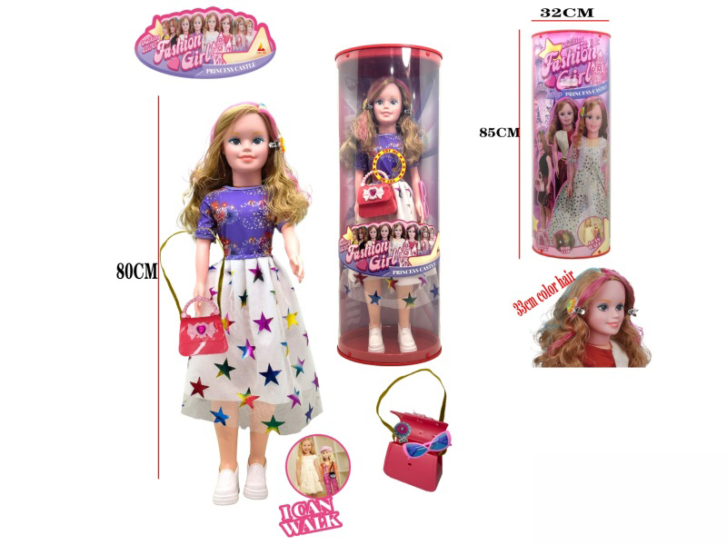 80cm Fashion And Walking Doll With Music(2xAG3 Batteries)