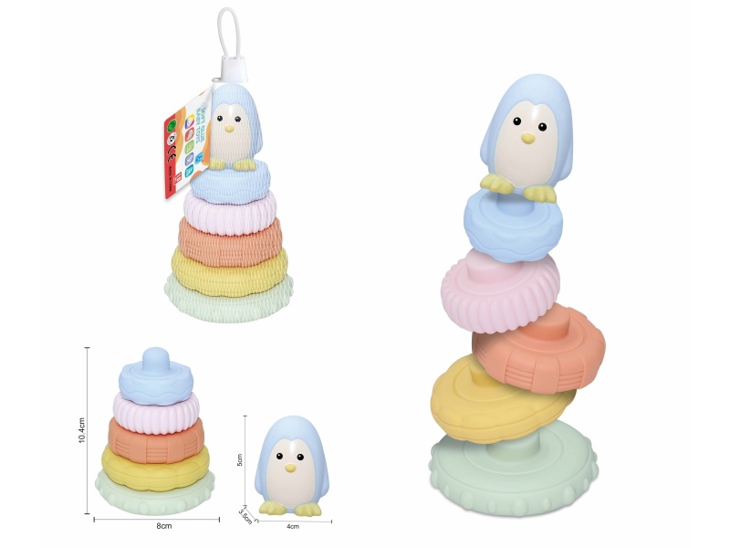 Soft Plastic Sea Animal Stacking Toy 6pcs