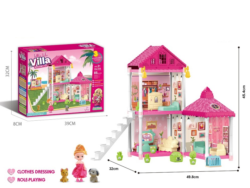 Diy Castle Doll Villa 85Pcs (Injection Molding)