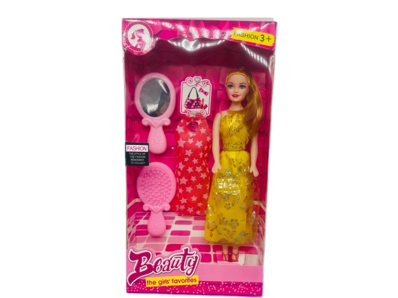 11-Inch Empty Body Doll With Comb Mirror Hanging Skirt