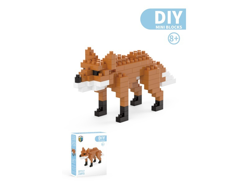 116 PCS Of Fox Animal Building Blocks
