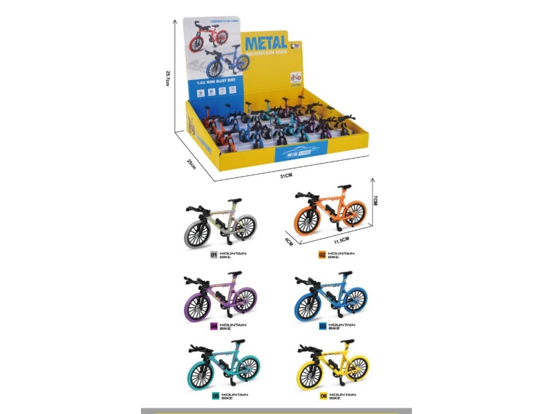 Sliding Alloy Bicycle (12Pcs