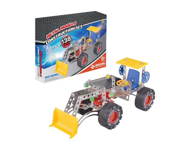 Metal Assembly Building Blocks - Engineering Snowplow 138 Pieces
