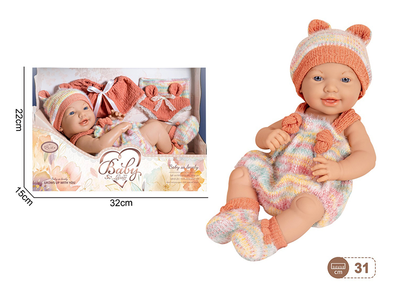 12-Inch Newborn Doll With Shawl, Pants