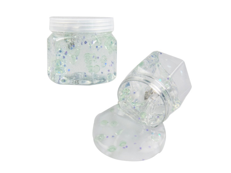 Crystal Mud Slime Flash Hexagonal Bottle High Transparent Mud