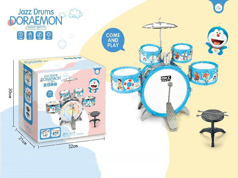 Solid Color Doraemon New Vertical Five-Drum