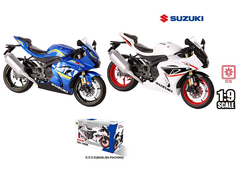 1:9 Suzuki GSX1000R Slide Alloy Motorcycle Blue/Black