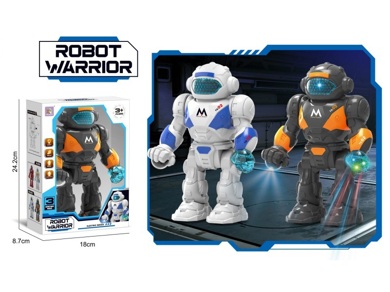 Electric Audio-Visual Robot, With Lighting And Music, Electric Straight Movement (Two-Color Mixed Installation).