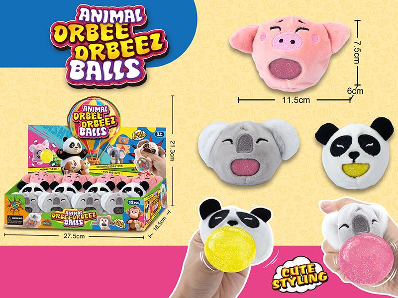 Plush Animal Orbeeorbeez Balls 12pcs