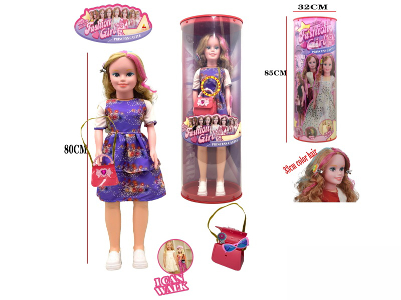 80cm Fashion And Walking Doll With Music(2xAG3 Batteries)