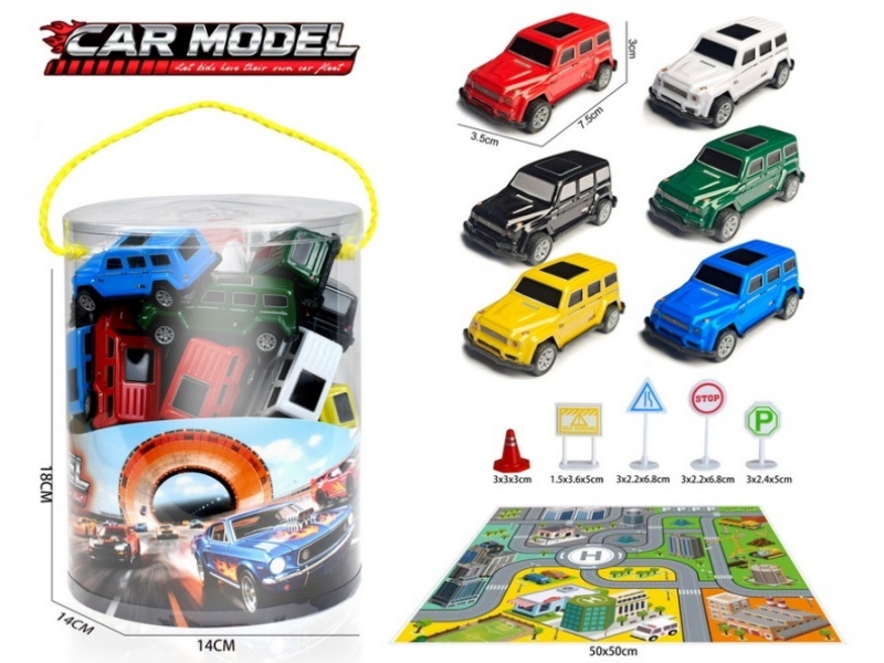 Pull Back Iron Off-Road Vehicles Set