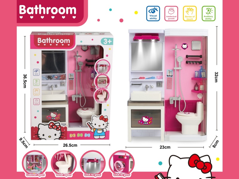Play House In The Pink Bathroom
