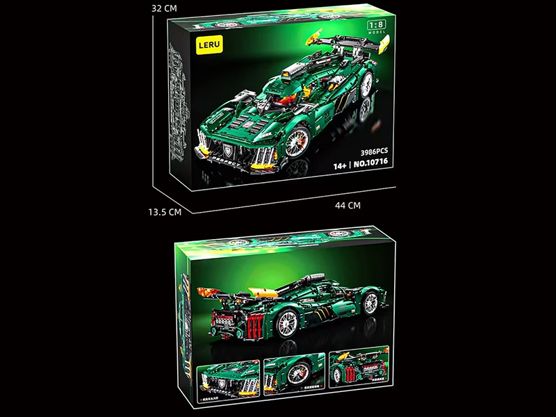 1:8 Supercar Series(Electroplated Limited Edition)Building Blocks 3986PCS