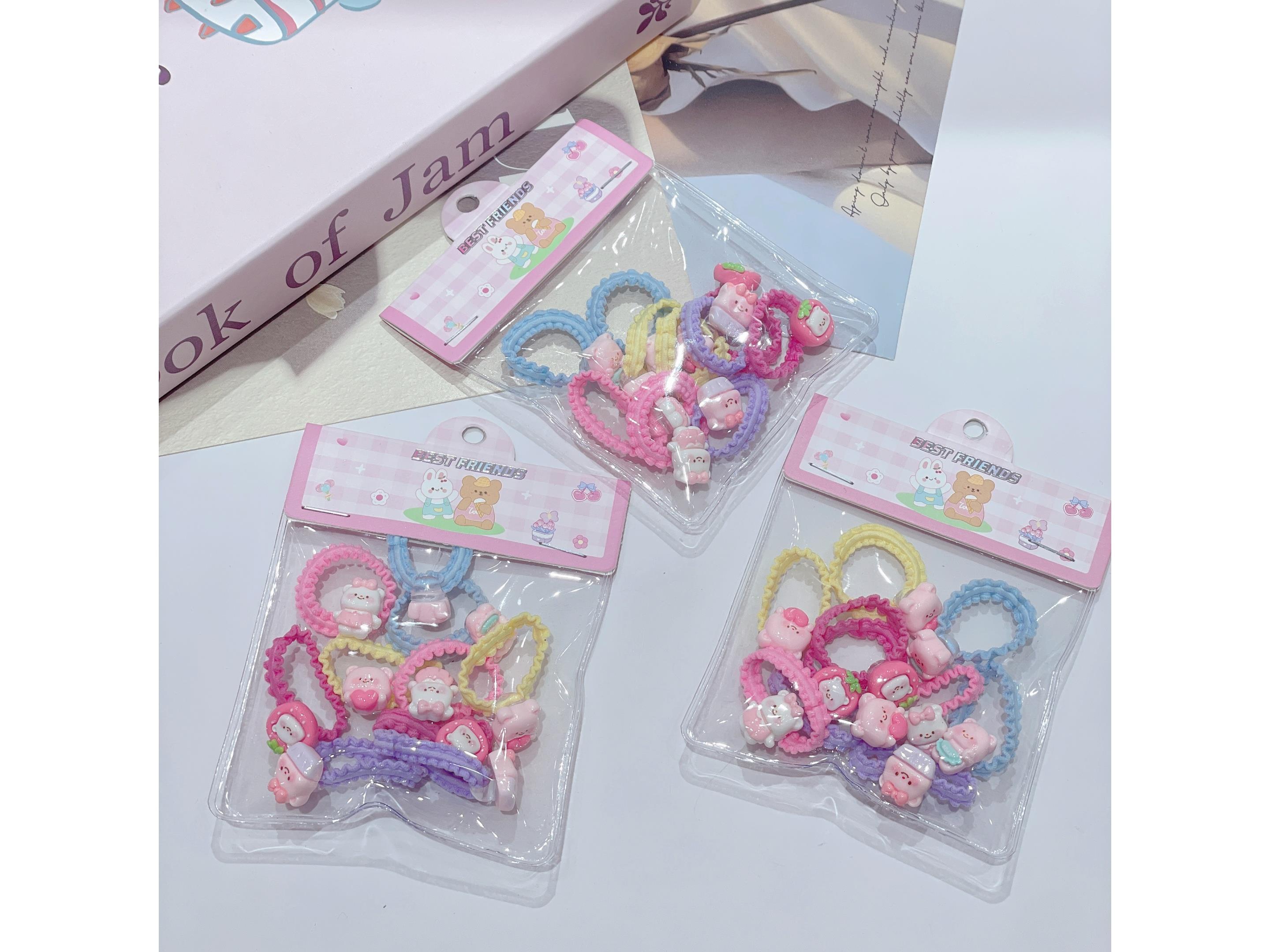 Girls' Rubber Band Accessory Set Of 24 Pieces
