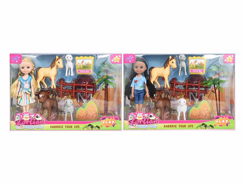 6" Doll Pasture Set