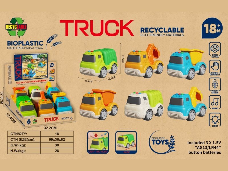 6 Pieces Of Straw Cartoon Roller Coaster (With Lights And Music)