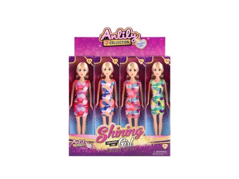 11.5-Inch Solid Body Doll (Fair Skin) Display Box 12 Pieces