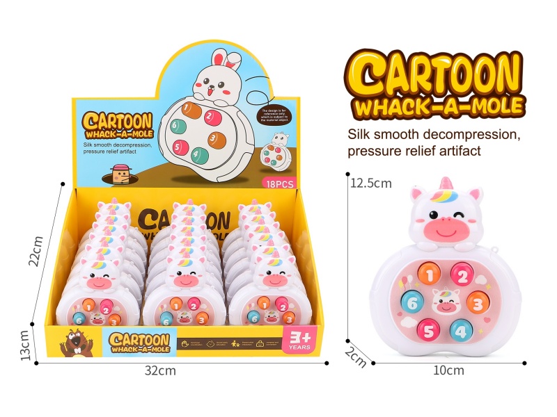 Unicorn Whack A Mole Game Machine 18PCS