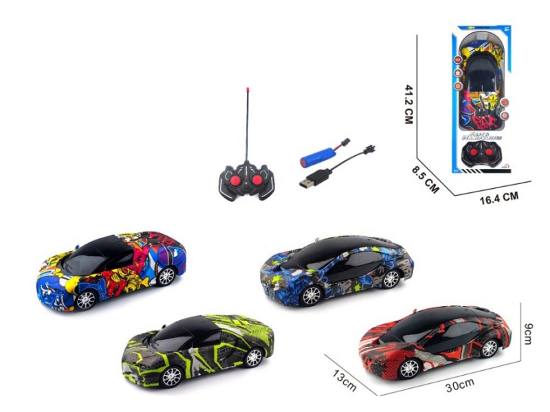 4-Channel  Remote Control Car Graffiti