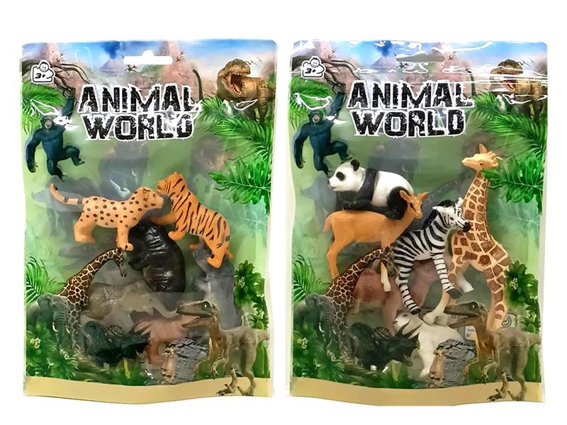 PVC Solid Wild Animals Set 6pcs