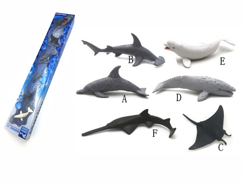 6pcs Mini Sea Animals Set
