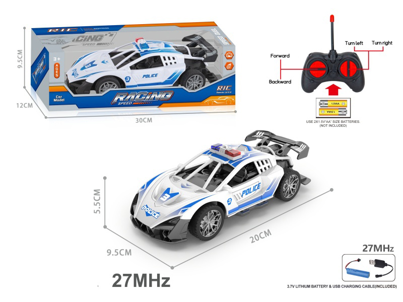 27Mhz 1:18 4CH Remote Control Lamborghini Police Car(Included Batteries)