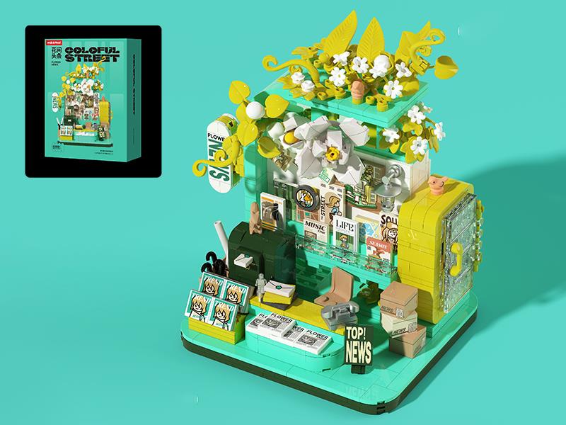 Flower Street Street View Building Blocks 680pcs