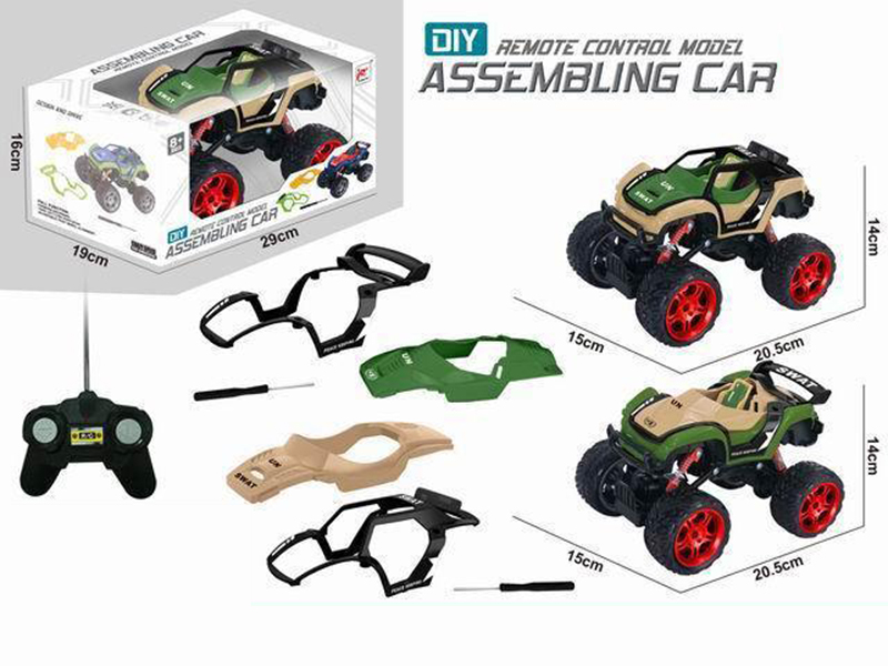 27Mhz 1:16 4-Channel Remote Control DIY Assembling Off-Road Vehicle(Not Included Batteries)