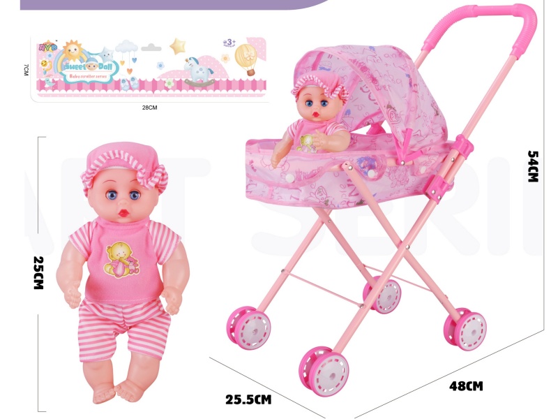 An Iron Trolley With A 12-Inch Doll