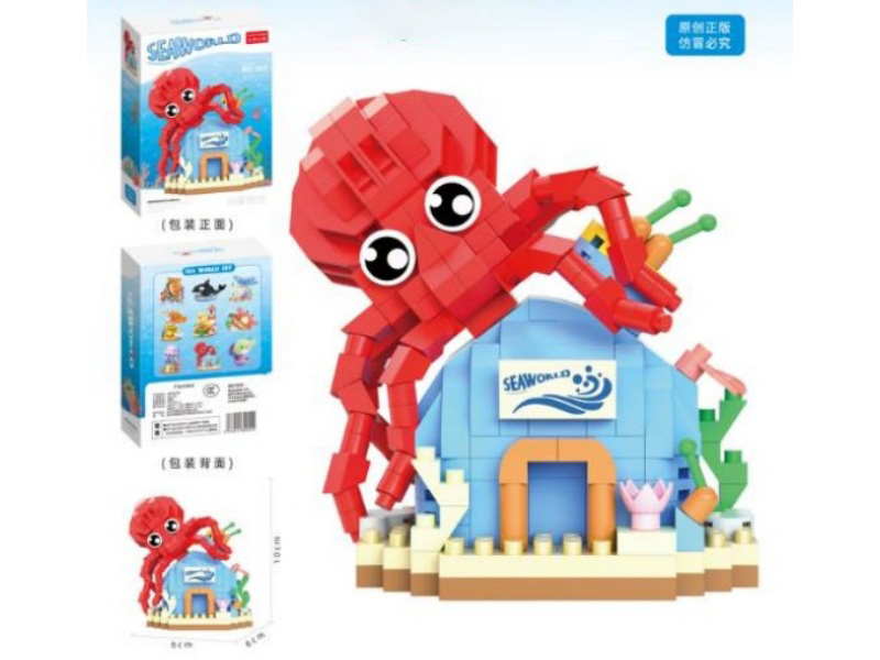 Building Blocks: Underwater World - 415 PCS Of Octopus