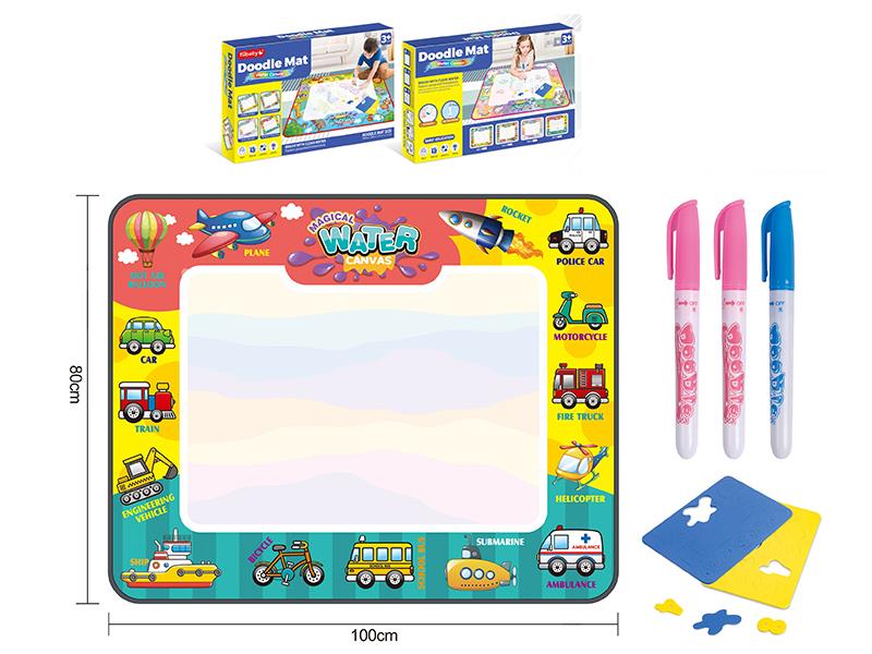 Vehicle Cognition Water Canvas Doodle Mat