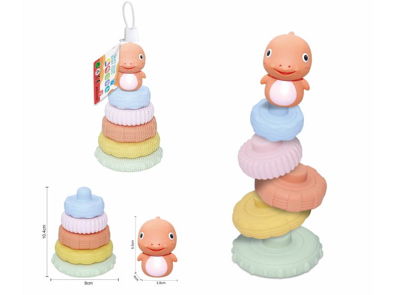 Soft Plastic Sea Animal Stacking Toy 6pcs