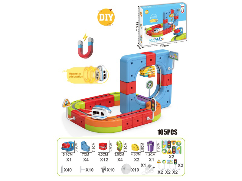 DIY Magnetic Levitation Track Toys 105pcs