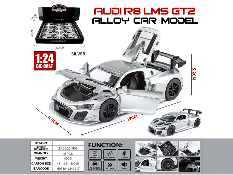 1:24 Audi R8 Alloy Car Model